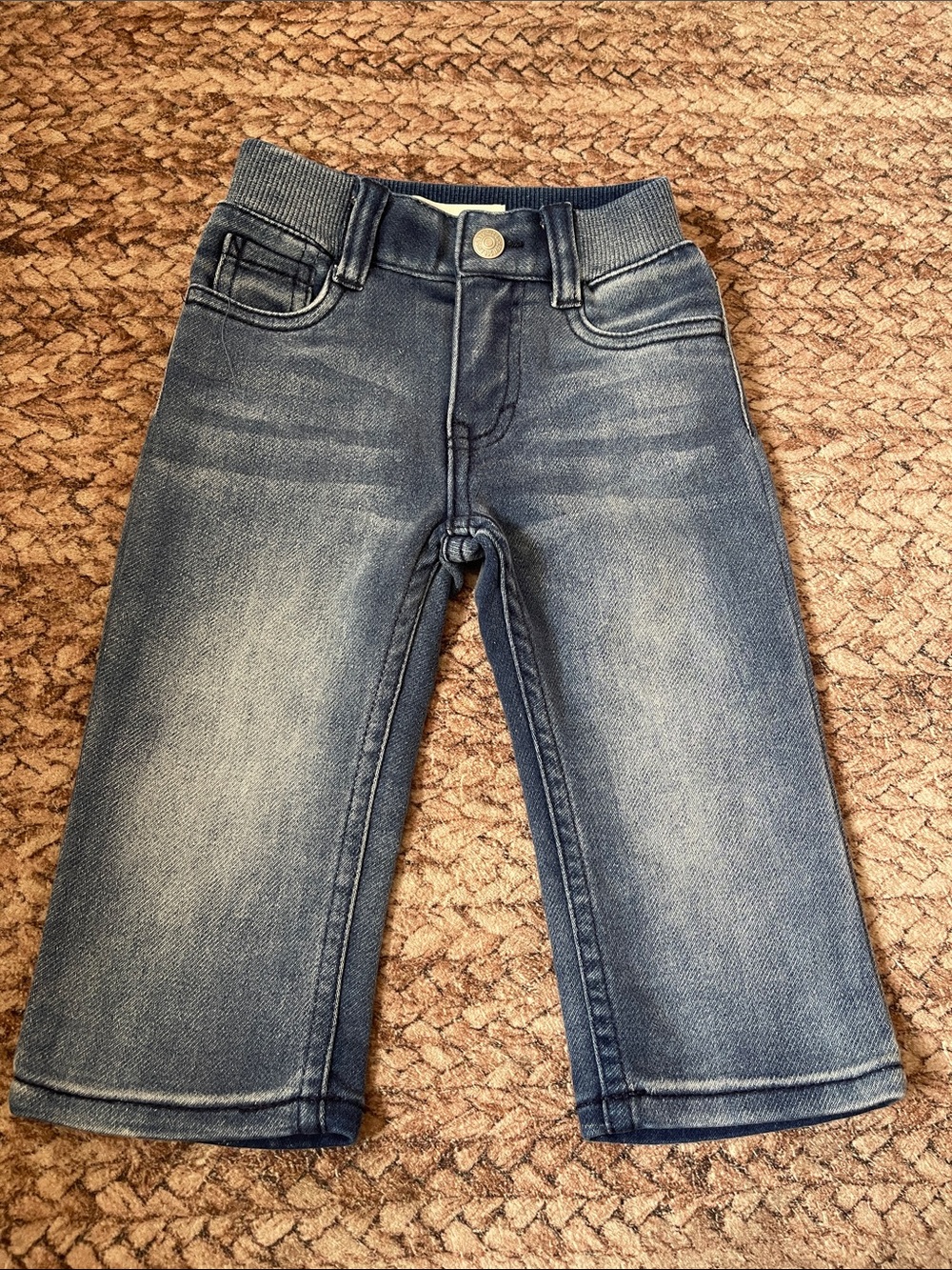 Levi's Kids Dark Blue Washed Pull-On Pants size 12 monthsl